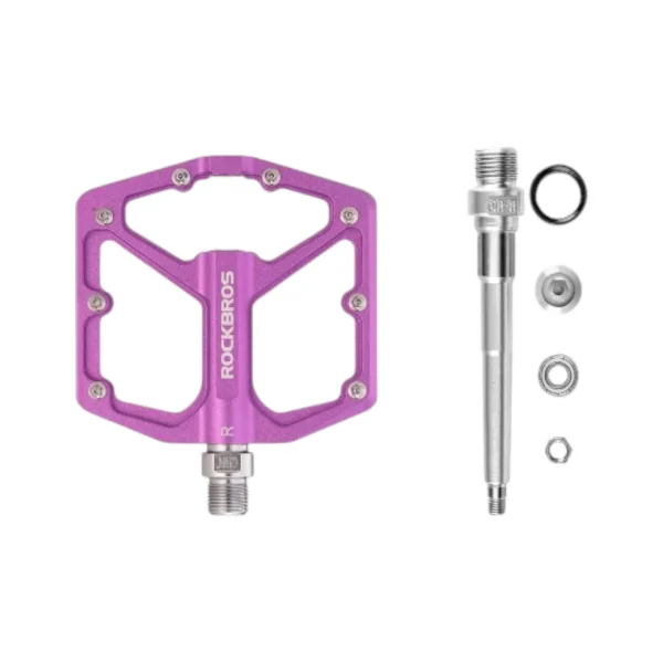Pedales de Aluminio Antideslizantes Rockbros K203 Morado